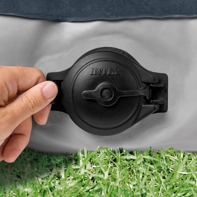 Intex 10" Queen Size Air Mattress with 2-Step AA Battery Inflation Pump System