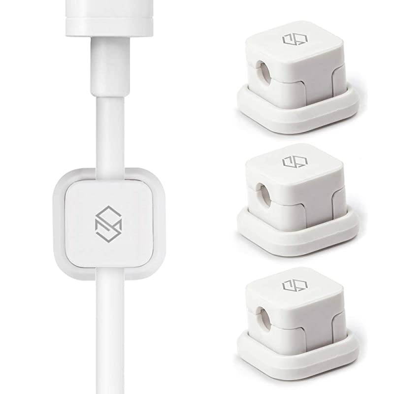 Magnetic Cable Clips Multipurpose Cable Management for Car and Office Supplies Self Adhesive Cable Organizer Clip Magnetic Cable Holder White 3 Pack