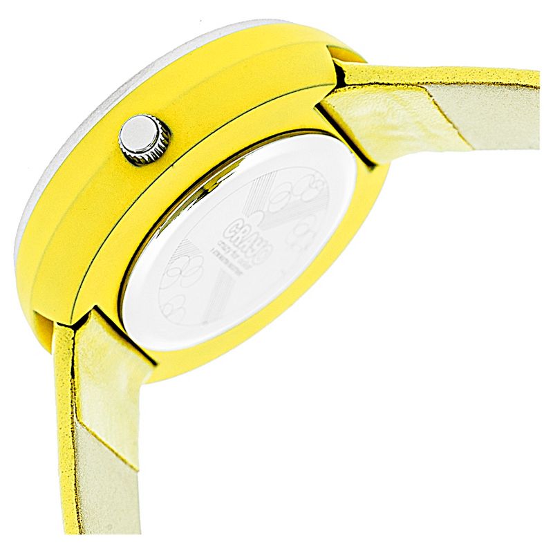 Crayo Celebration Women's Leatherette Strap Watch - Yellow