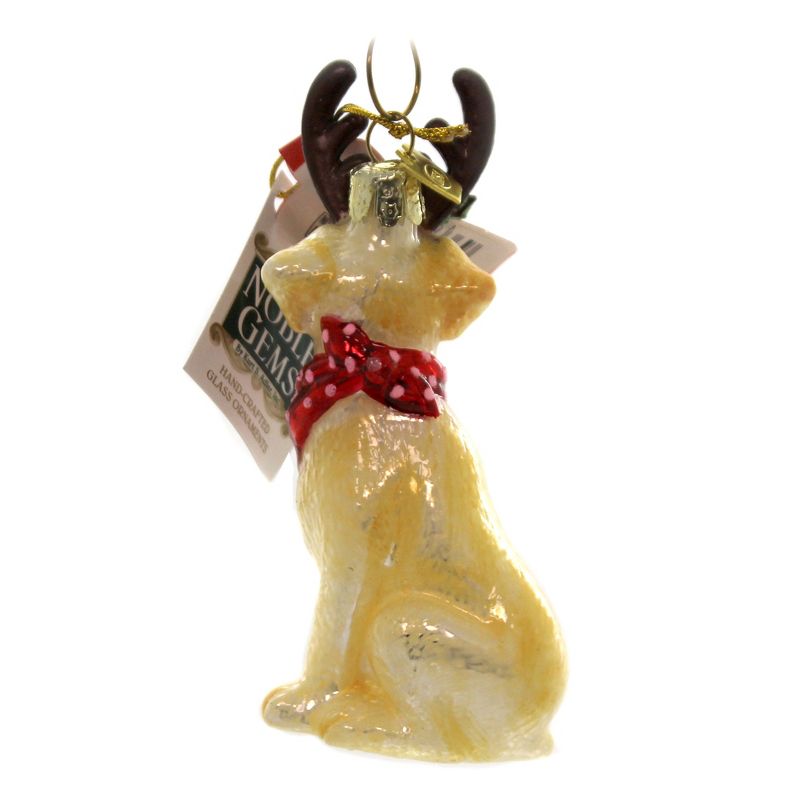 Noble Gems 4.0" Yellow Wla Retriever Antlers Antlers  -  Tree Ornaments