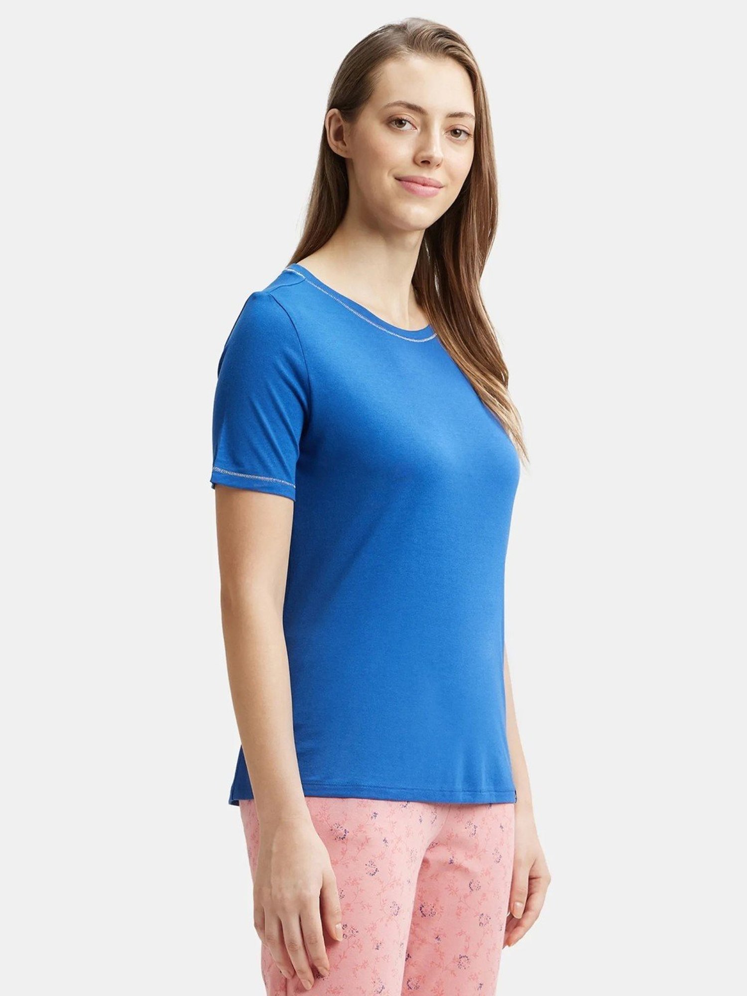 Jockey RX71 Women's Micro Modal Cotton Relaxed Fit Round neck Half Sleeve T-Shirt