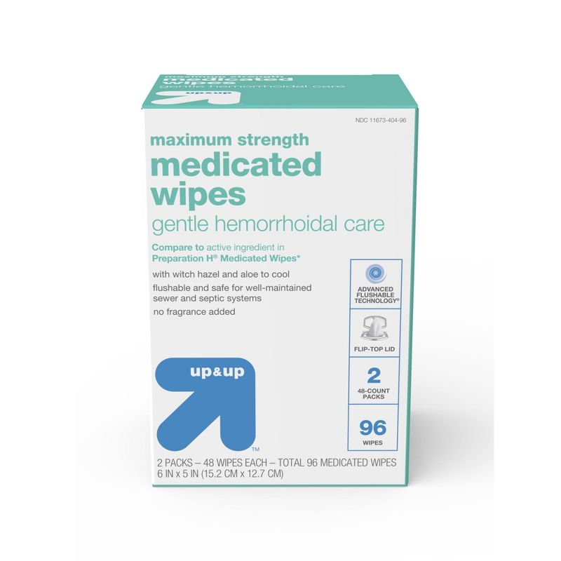 Medicated Hemorrhoid Wipes - 96ct - up & up™