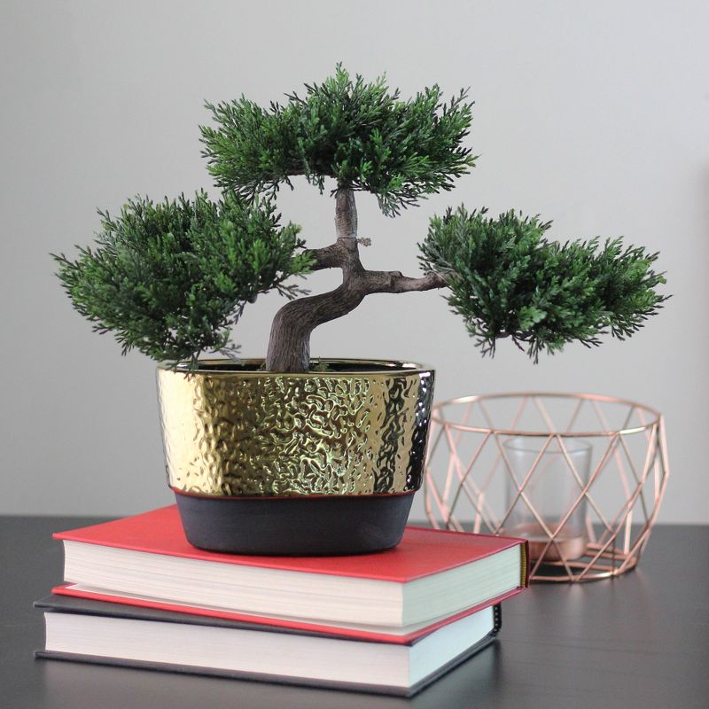 Northlight 10" Unlit Artificial Potted Japanese Bonsai Tree