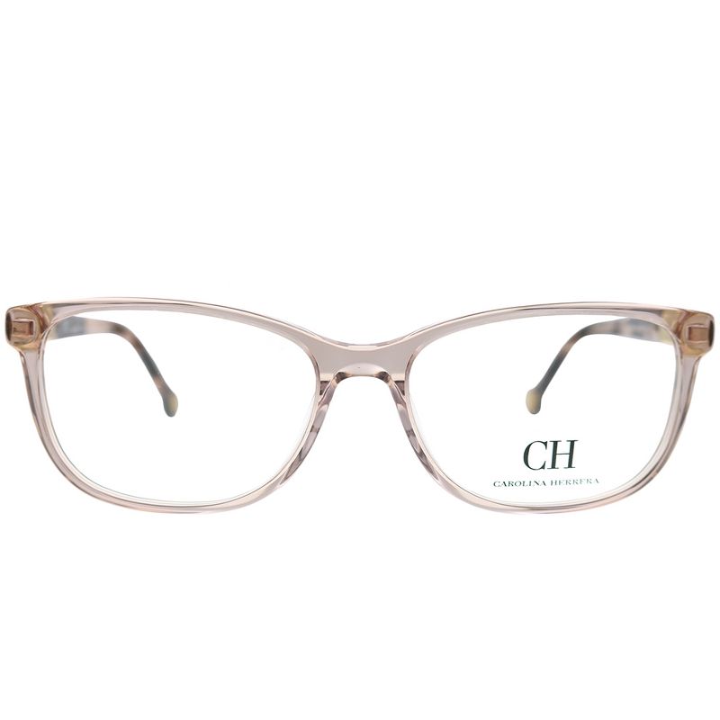 Carolina Herrera VHE 760K 913 Womens Rectangle Eyeglasses Pink Crystal 53mm