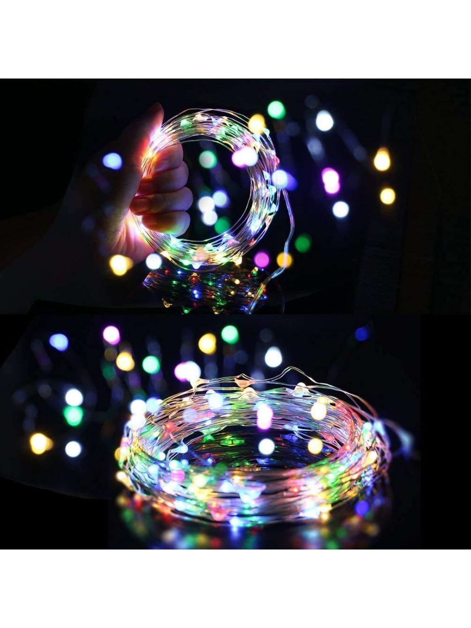 XERGY Battery Powered Copper Wire LED String Lights (Multicolor)
