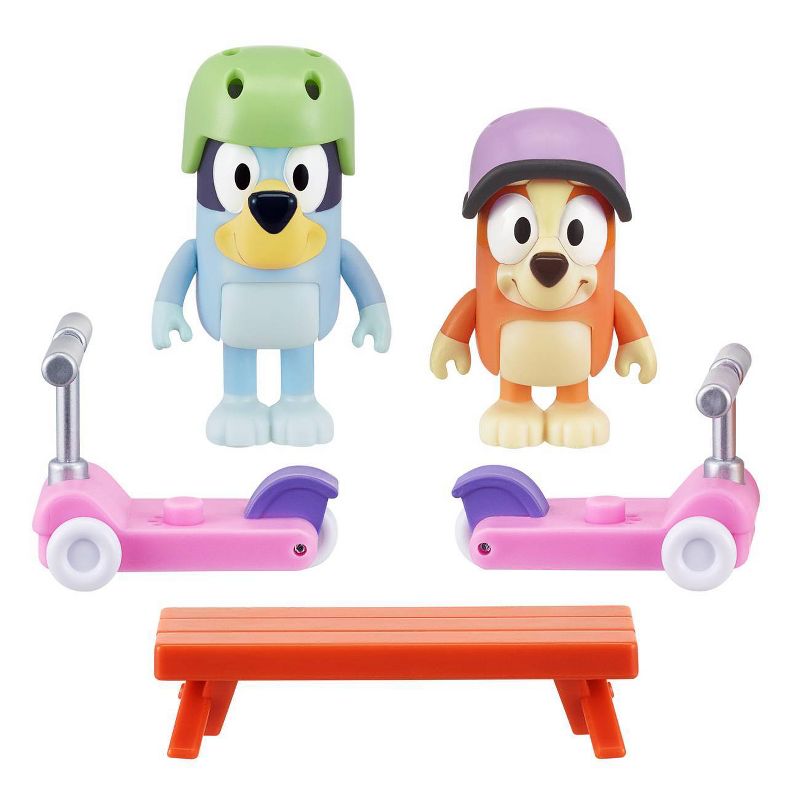 Bluey & Bingo Scooters Mini Playset