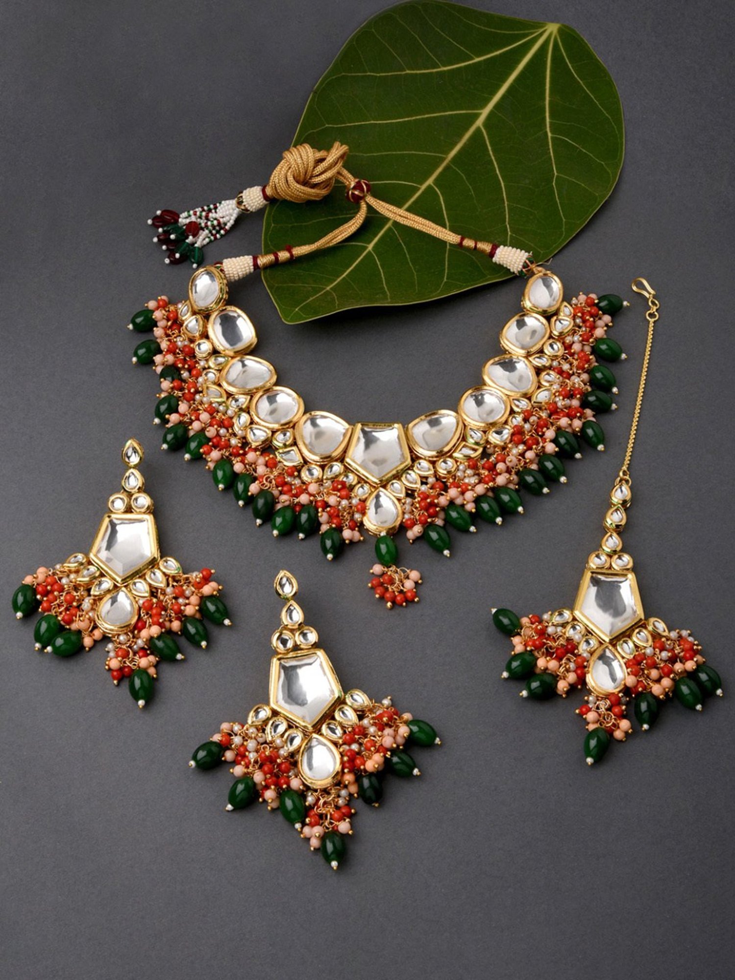 Fida Bridal Ethnic Multicolor Jewellery Set