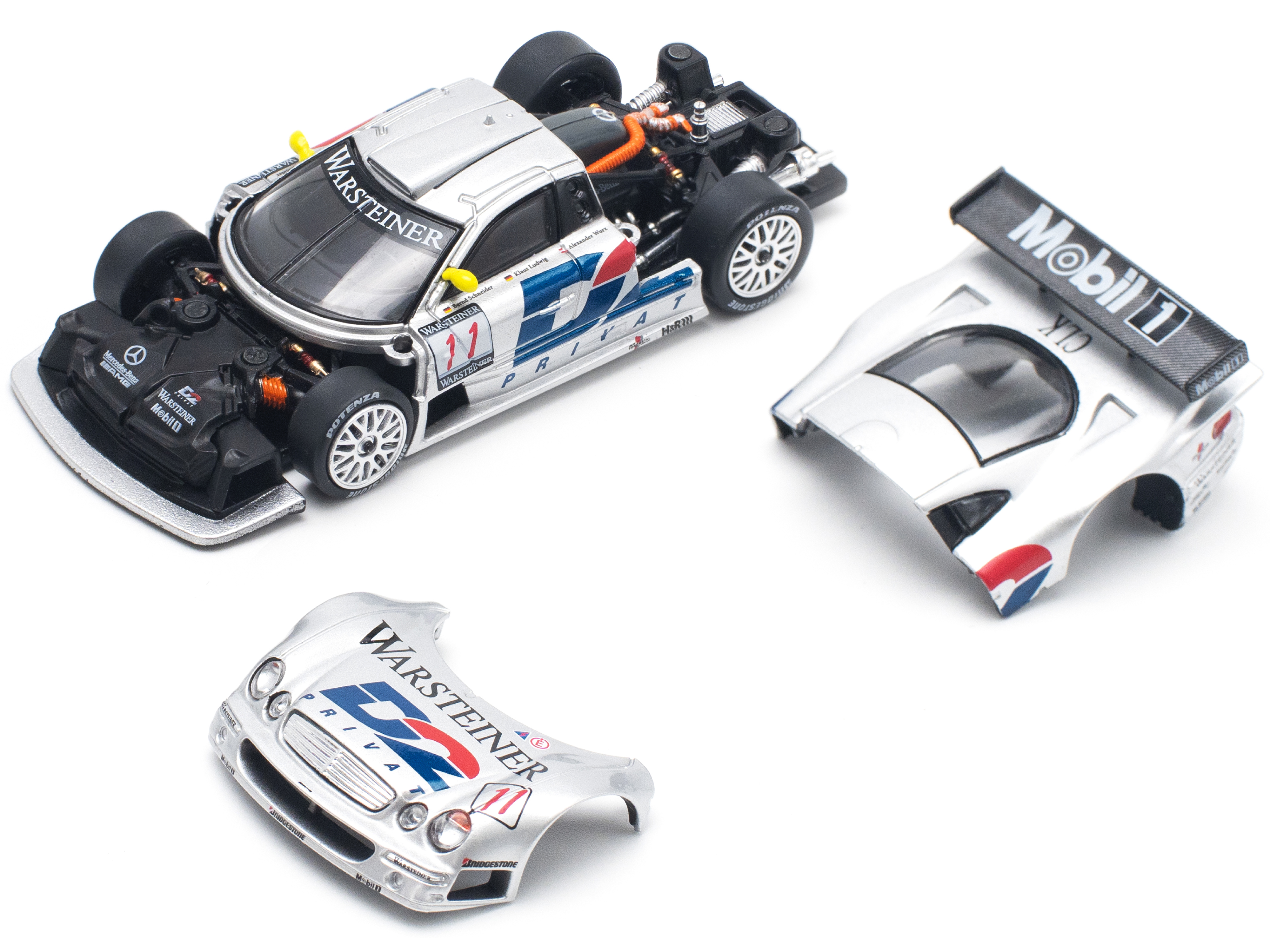 Mercedes-Benz CLK GTR #11 "D2 Privat" "FIA GT Championship" (1997) 1/64 Diecast Model Car by Pop Race