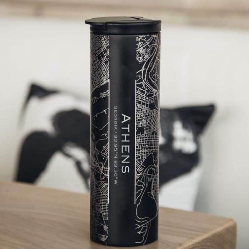 Athens - Georgia Map Tumbler in Matte Black