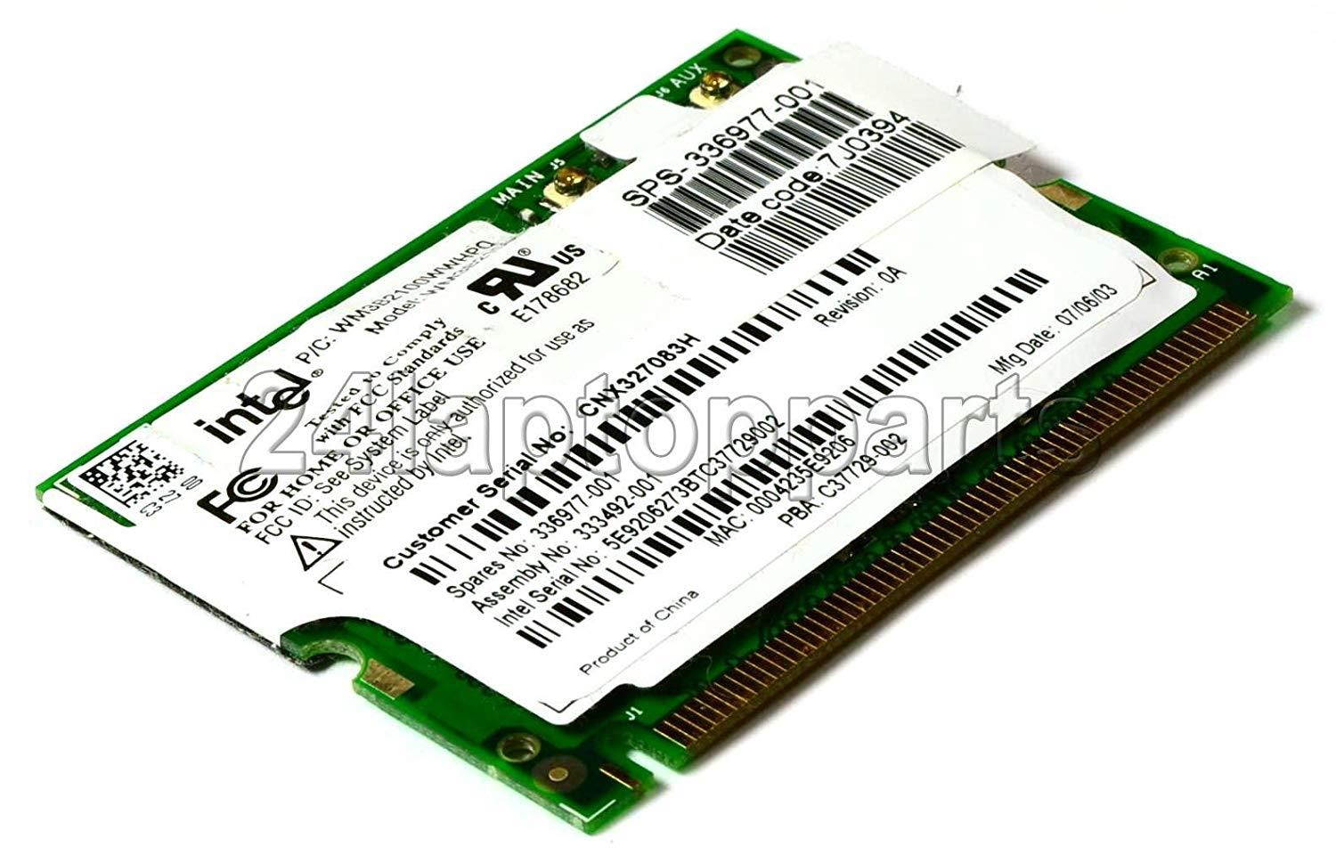 COMPAQ - HP/Intel Mini PCI 11Mbps WireLess 2100 336977-001 Wi-Fi Lan Network Card