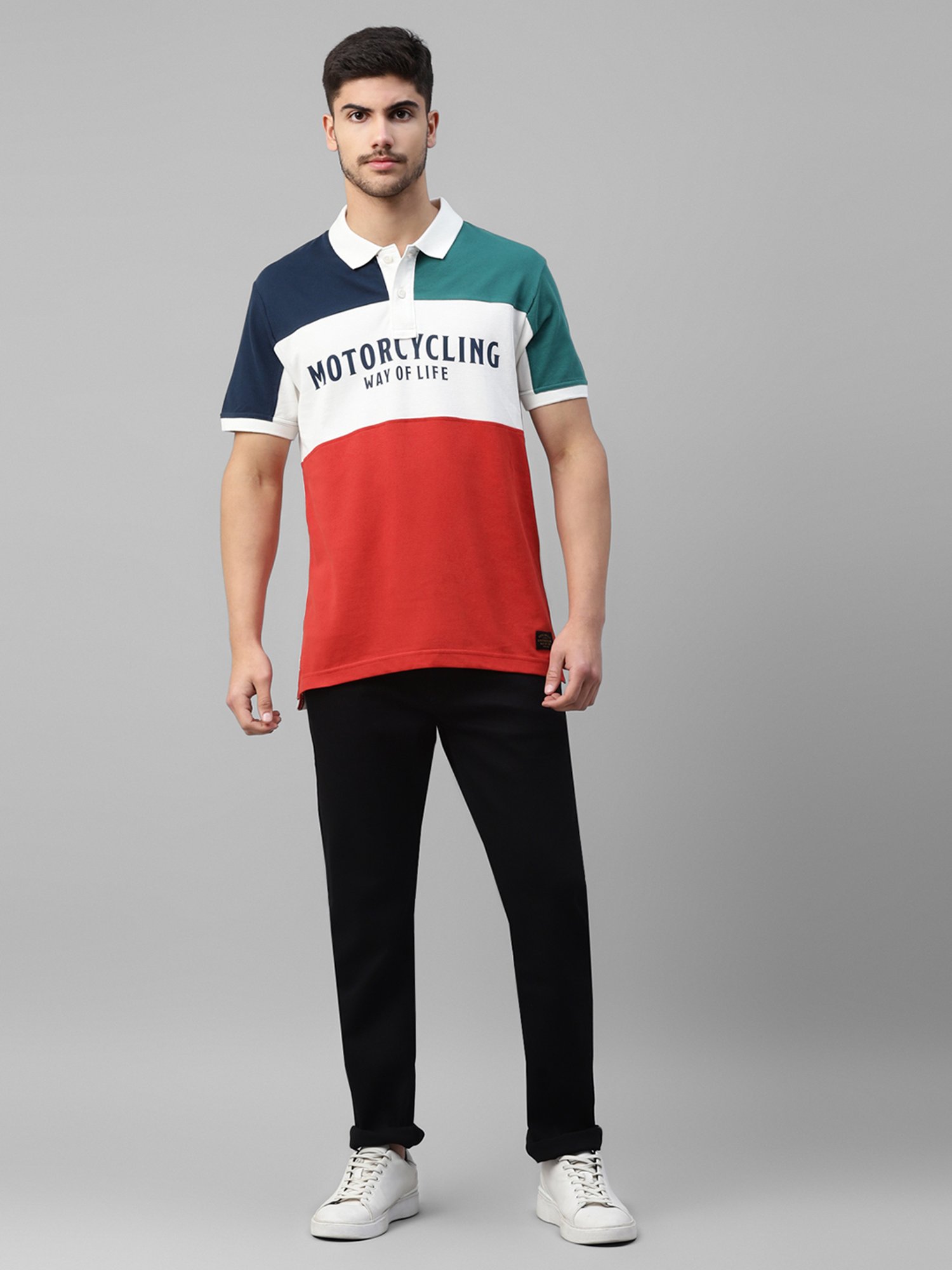 Royal Enfield Red Regular Fit Polo T-Shirt