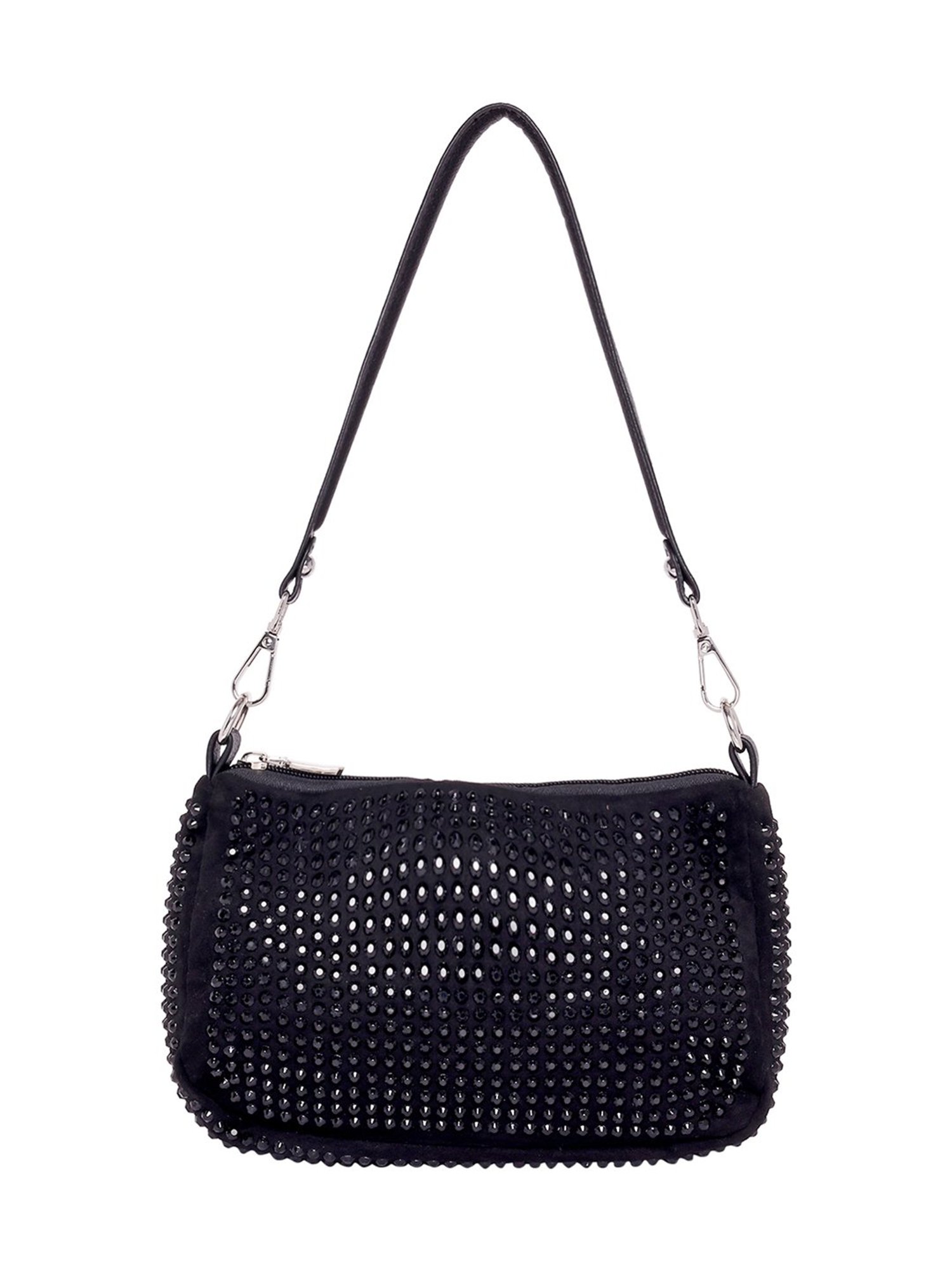 Lino Perros Black Studded Medium Shoulder Bag