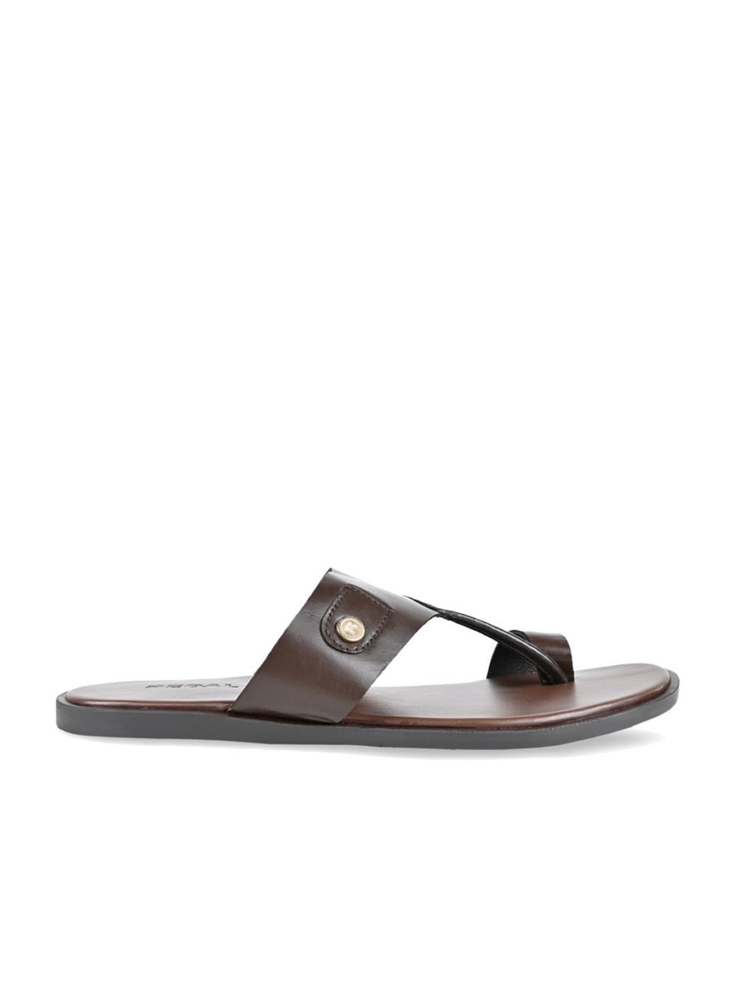 Regal Men's Brown Toe Ring Sandals