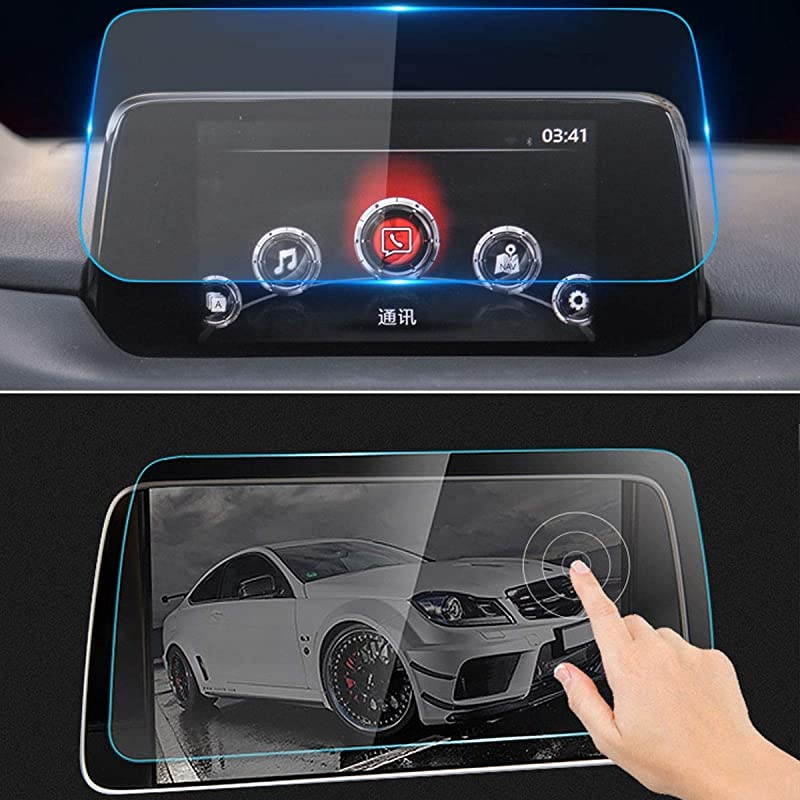 For Mazda CX-5 Navigation Screen Protector [2017-2020],  Tempered Glass Screen Protector [0.3mm, 9H Hardness] Anti-Explosion Entertainment LCD Screen Protector Foil [7" Trapezoid]&iexcl;&shy;