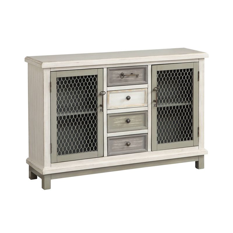 Laredo 2 Door 4 Drawer Credenza Brown - Treasure Trove Accents