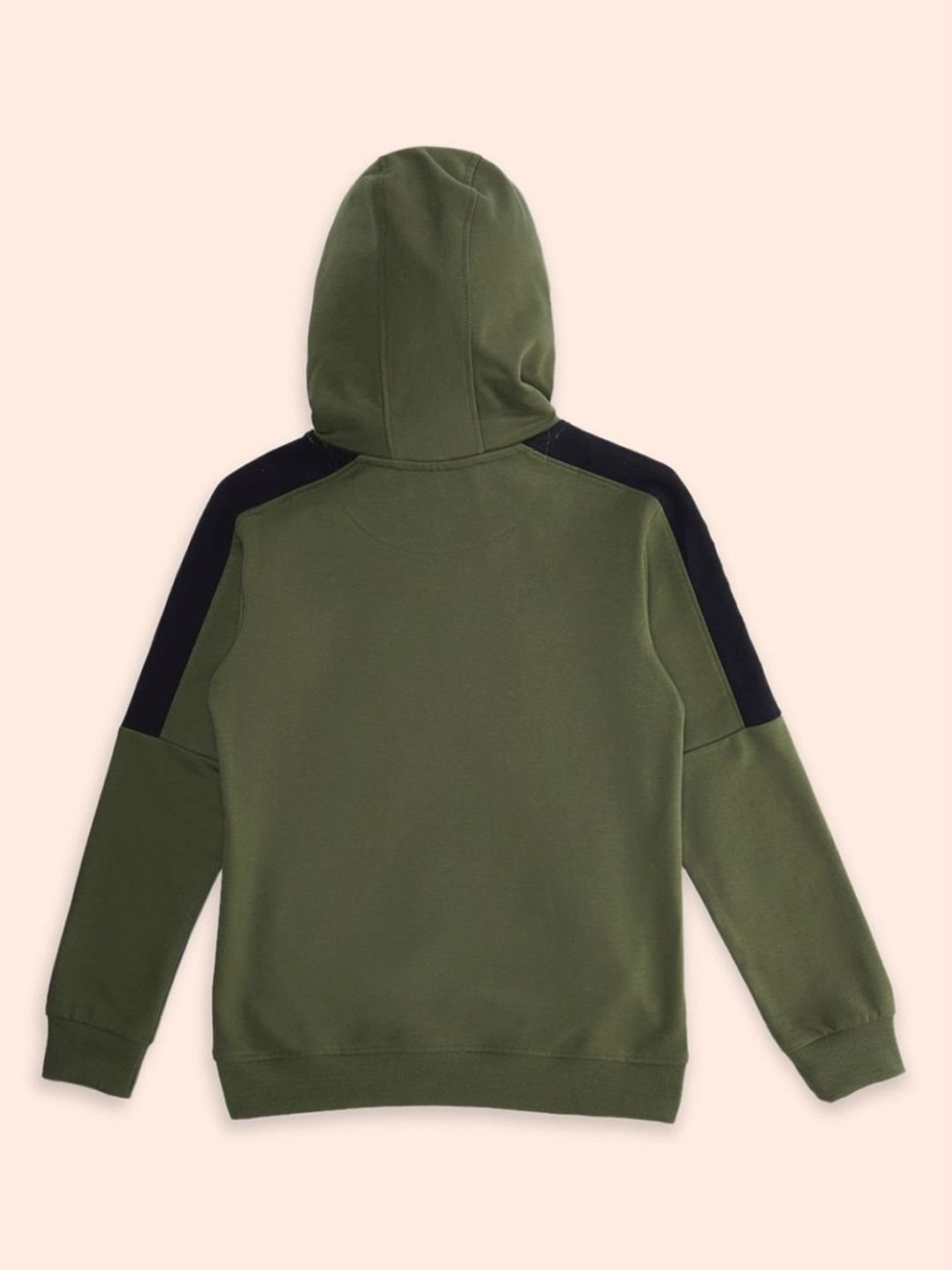 Pantaloons Junior Olive Cotton Printed Full Sleeves Sweatshirt