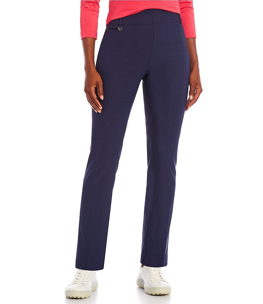 Callaway Tech Stretch Active Waist Band Back Logo Motif Pull-On Pants