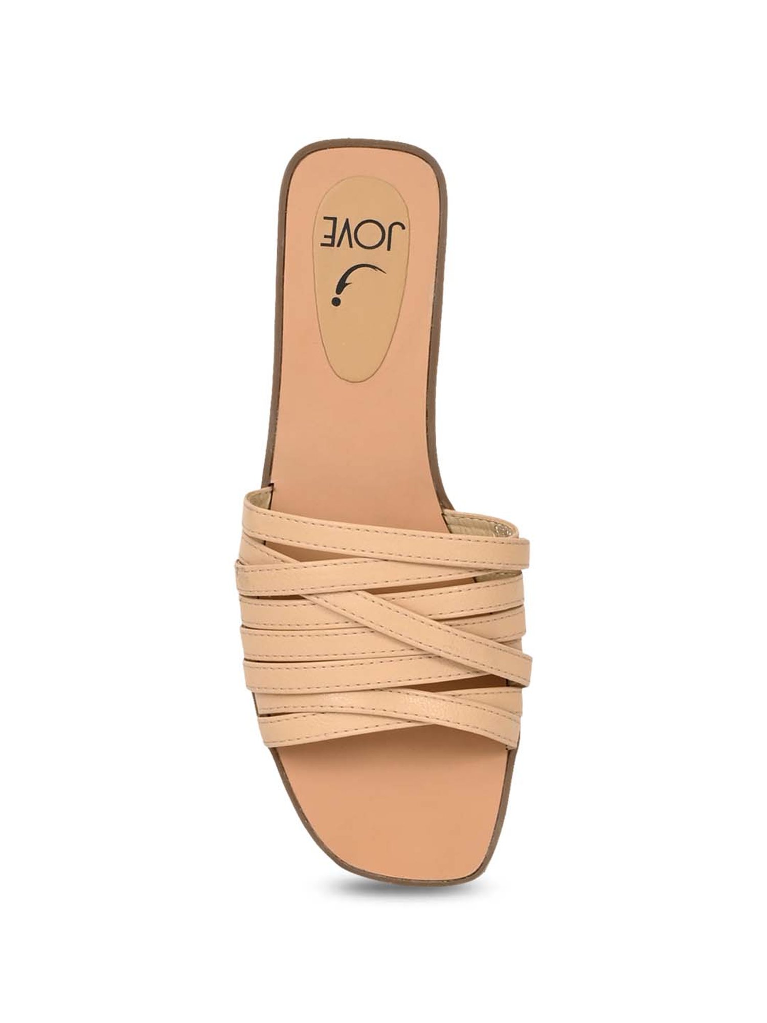 Jove Women's Beige Casual Sandals