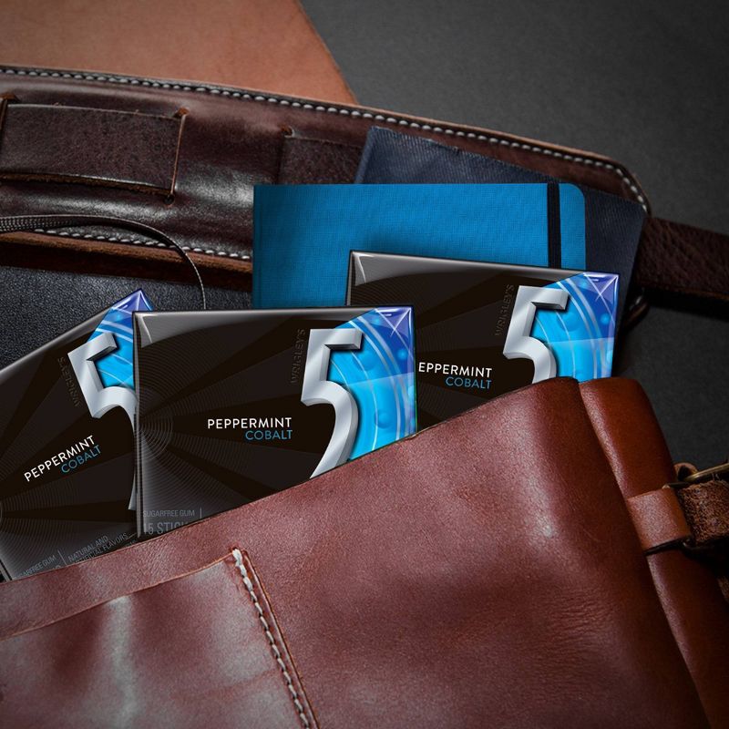 5 Peppermint Cobalt Chewing Gum 15ea / 6 pack