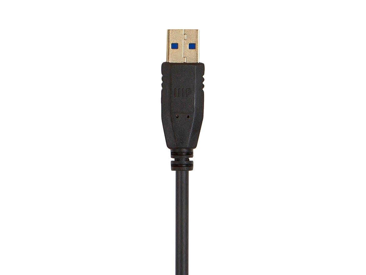 Monoprice USB 3.0 Type-A to Micro Type-B Cable - 1.5 Feet - Black, Compatible With Charging Samsung Galaxy S5, External Hard Drive, Note 3/N9000