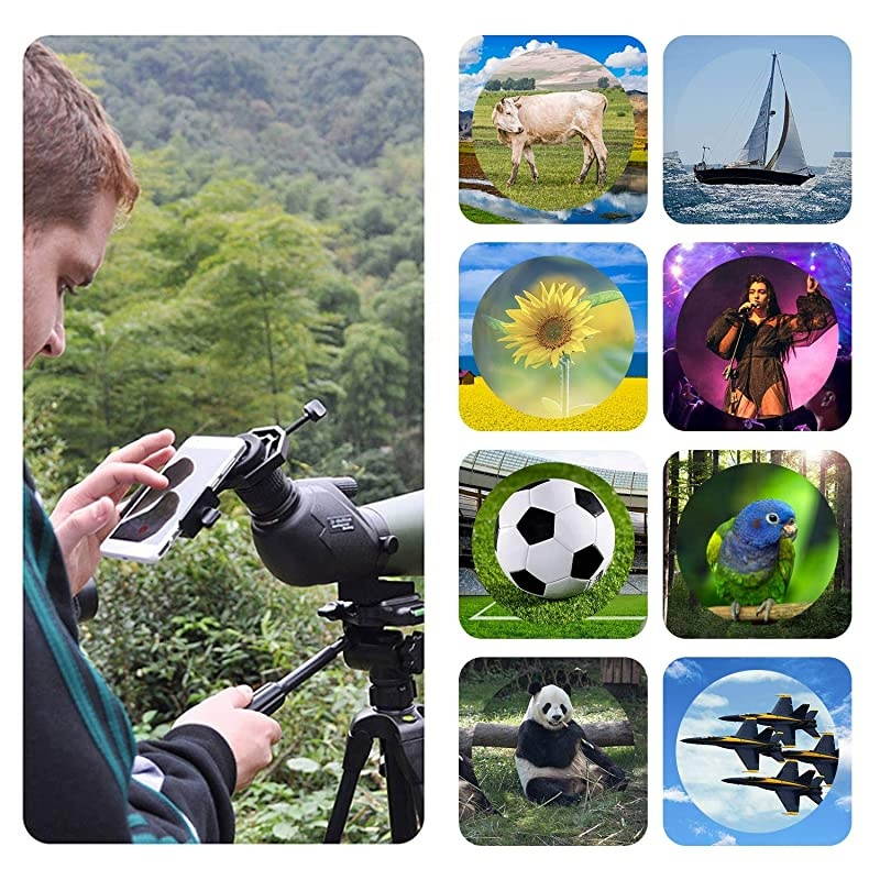 Phone Adapter Mount, phone Smartphone Quick Photography Adapter Mount Compatible Binocular Monocular Spotting Scope Telescope Microscope