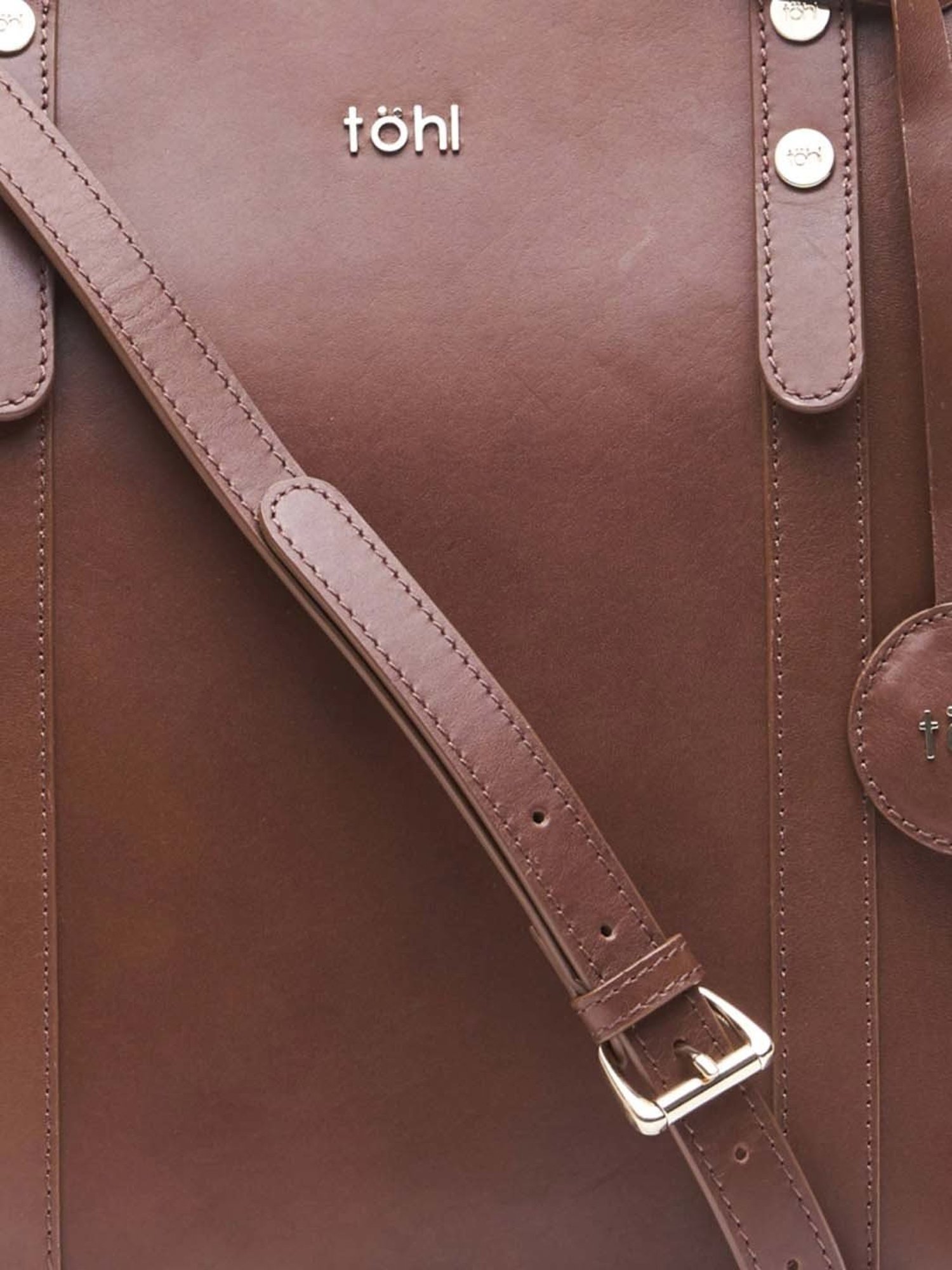 Tohl Tan Solid Medium Tote Handbag