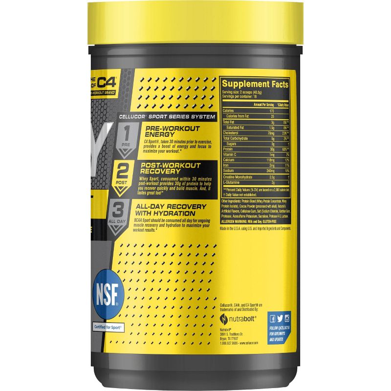 Cellucor Cor-Sport Whey Protein - Chocolate - 30.8oz
