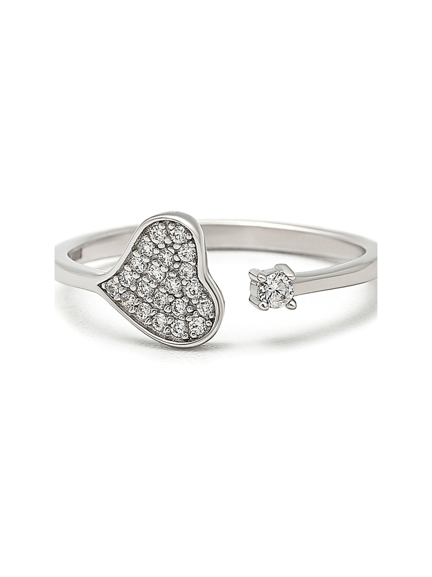 Silberry 92.5 Sterling Silver Heartsy Ring