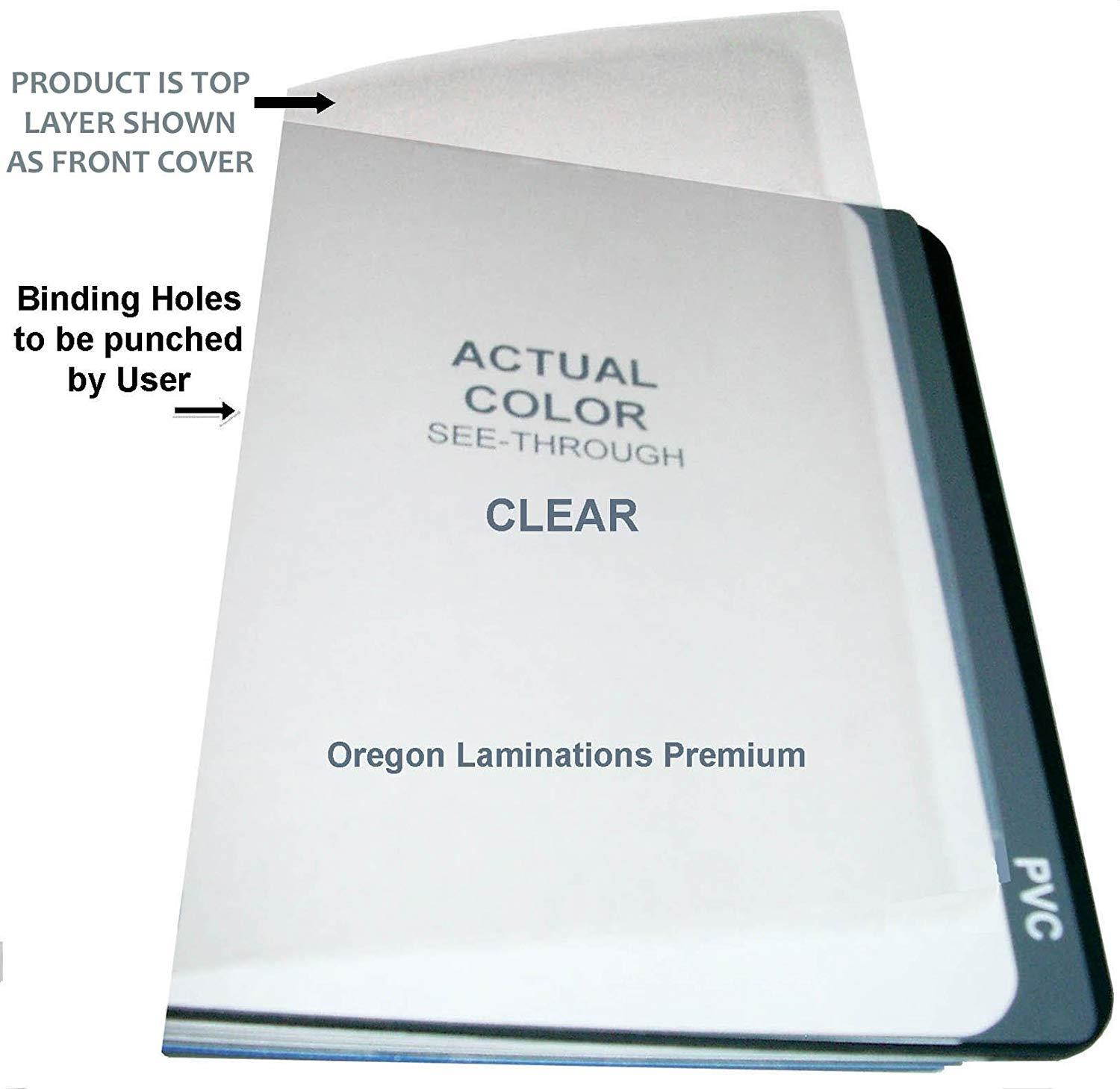 Clear Plastic Report Covers 7 Mil 8-1/2 x 11 Binding Sheets Qty 100