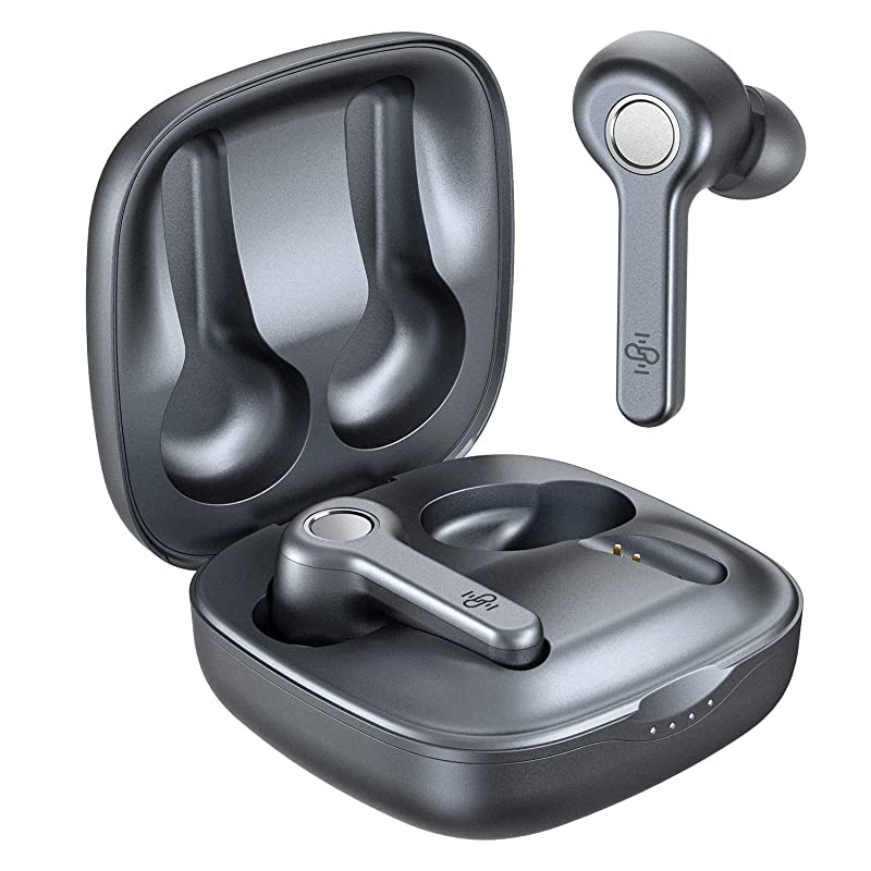Wireless Earbuds, Upgraded  Bluetooth V5.2 in-Ear Stereo Wireless Headphones USB-C Quick Charge Bluetooth Earbuds IPX8 40Hours Play Time-Grey