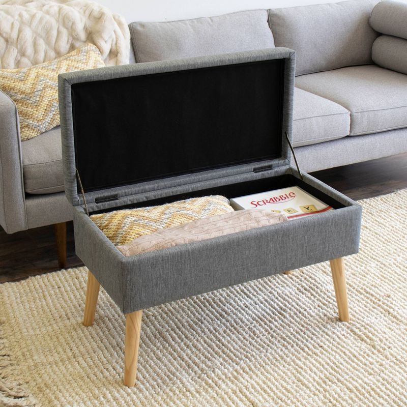 Brooklyn Storage Ottoman Bench Gray - Humble Crew