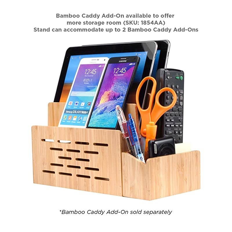Universal Multi Device Cord Organizer Stand and Charging Station for Smartphones, Tablets, and Laptops Includes 5-USB Port Hub Charger with Power Supply