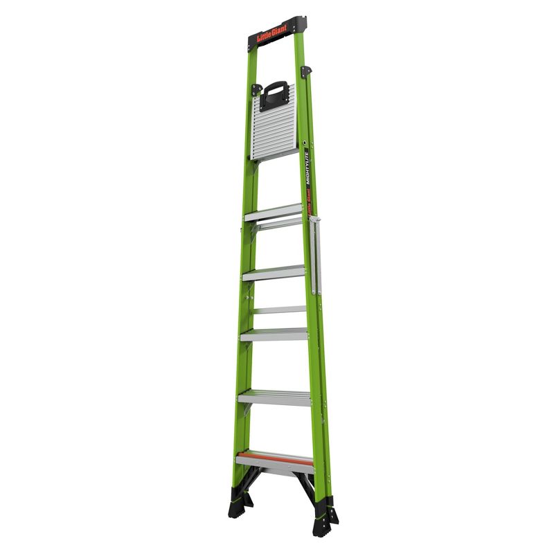 Little Giant Ladder Systems 8' ANSI type IA 300 lb rated fiberglass Stepladder with Ground Cue Apple Green