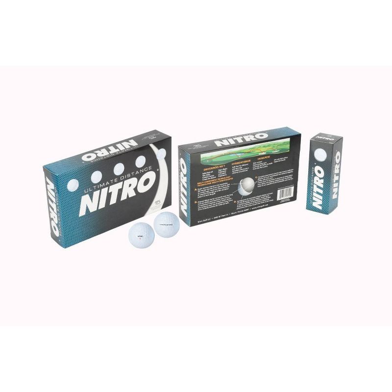 Nitro Golf Ultimate Distance Golf Balls White - 30pc