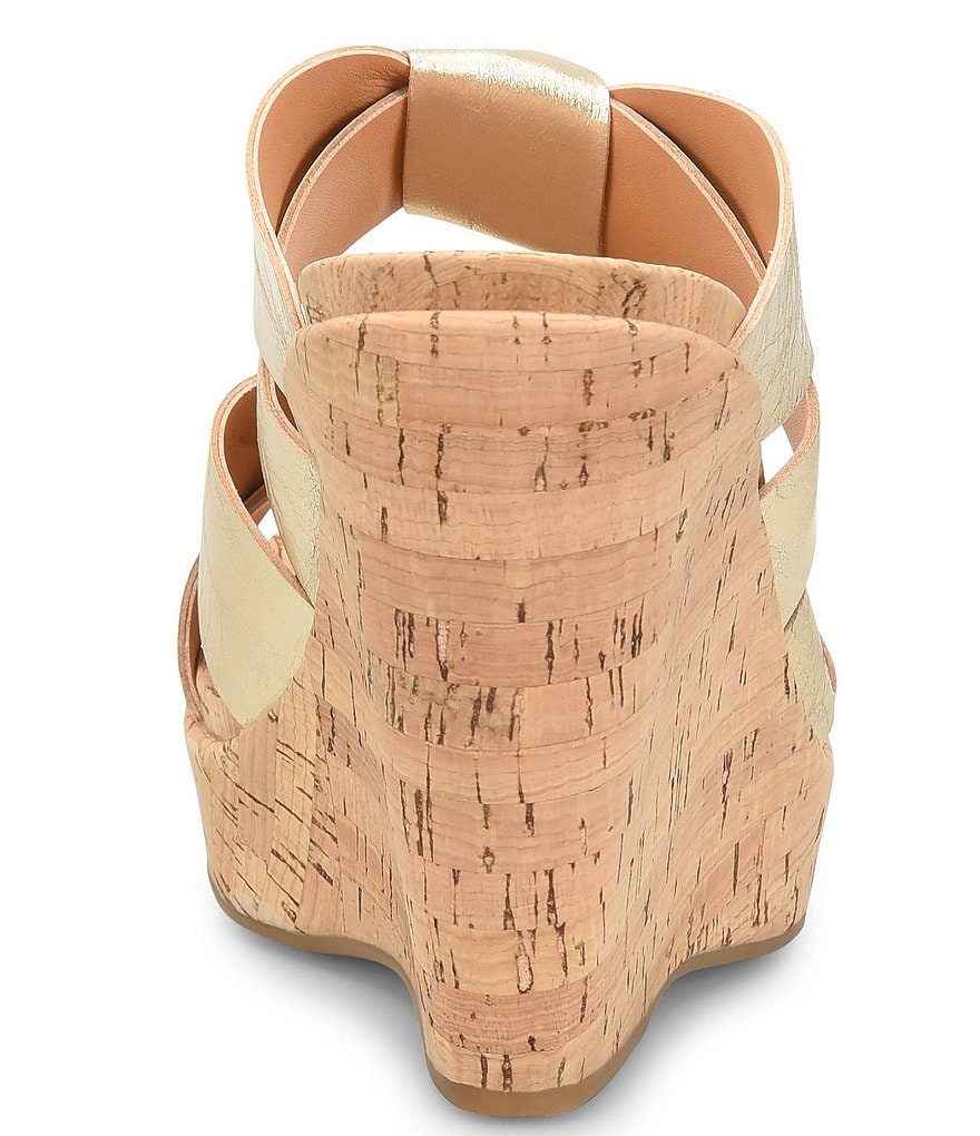 Kork-Ease Sammi Leather Knot Cork Wedge Sandals