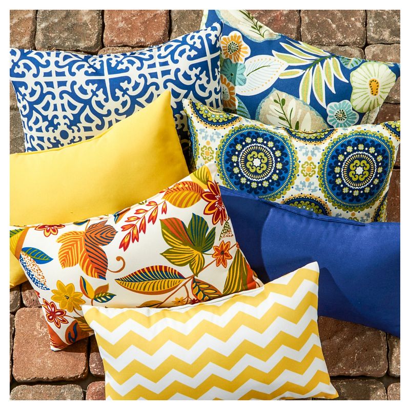 Set of 2 Esprit Floral Outdoor Rectangle Throw Pillows - Kensington Garden