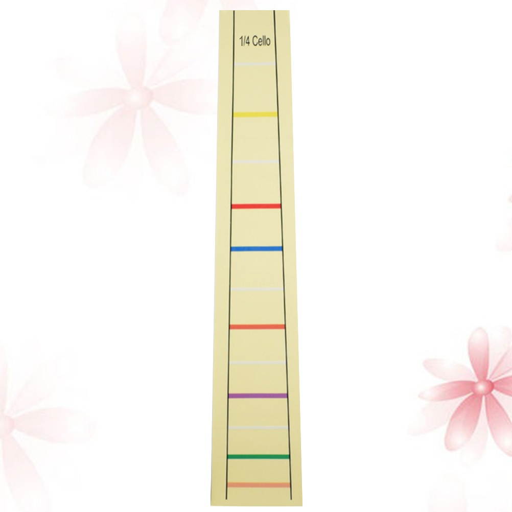 Cello Finger Sticker Practical Fret Fingerboard Label Sticker Finger Position Marker for 4/4 Size Cello (Yellow)