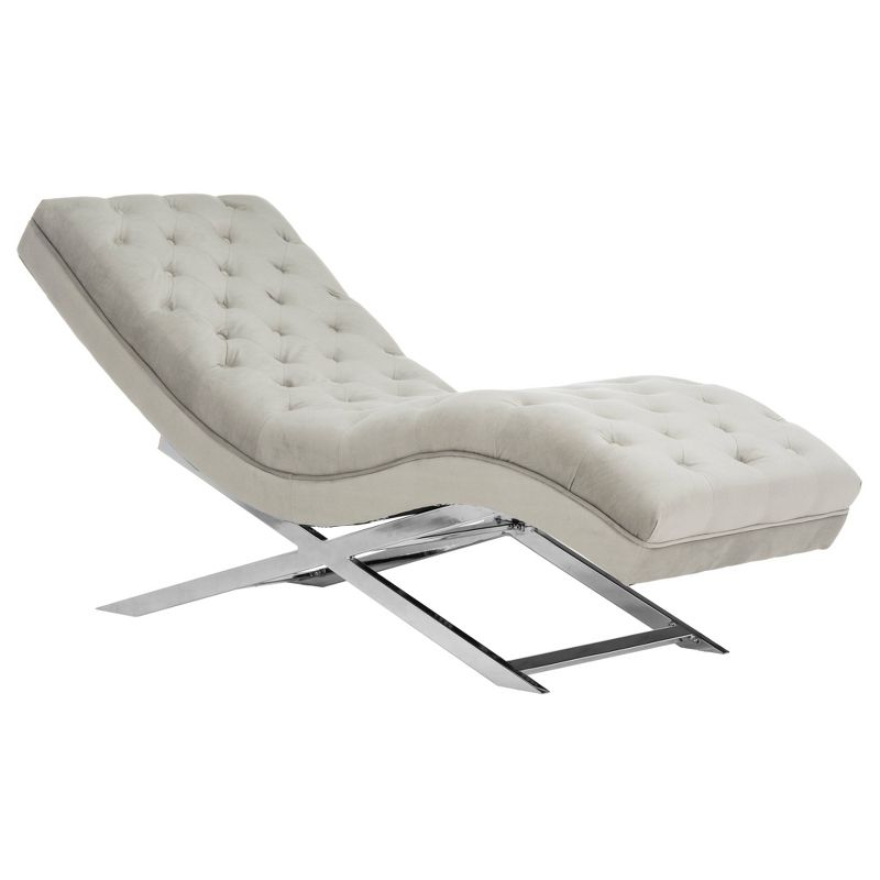 Fortas Mid-Century Modern Fabric Chaise Lounge Gray/Dark Walnut - Christopher Knight Home