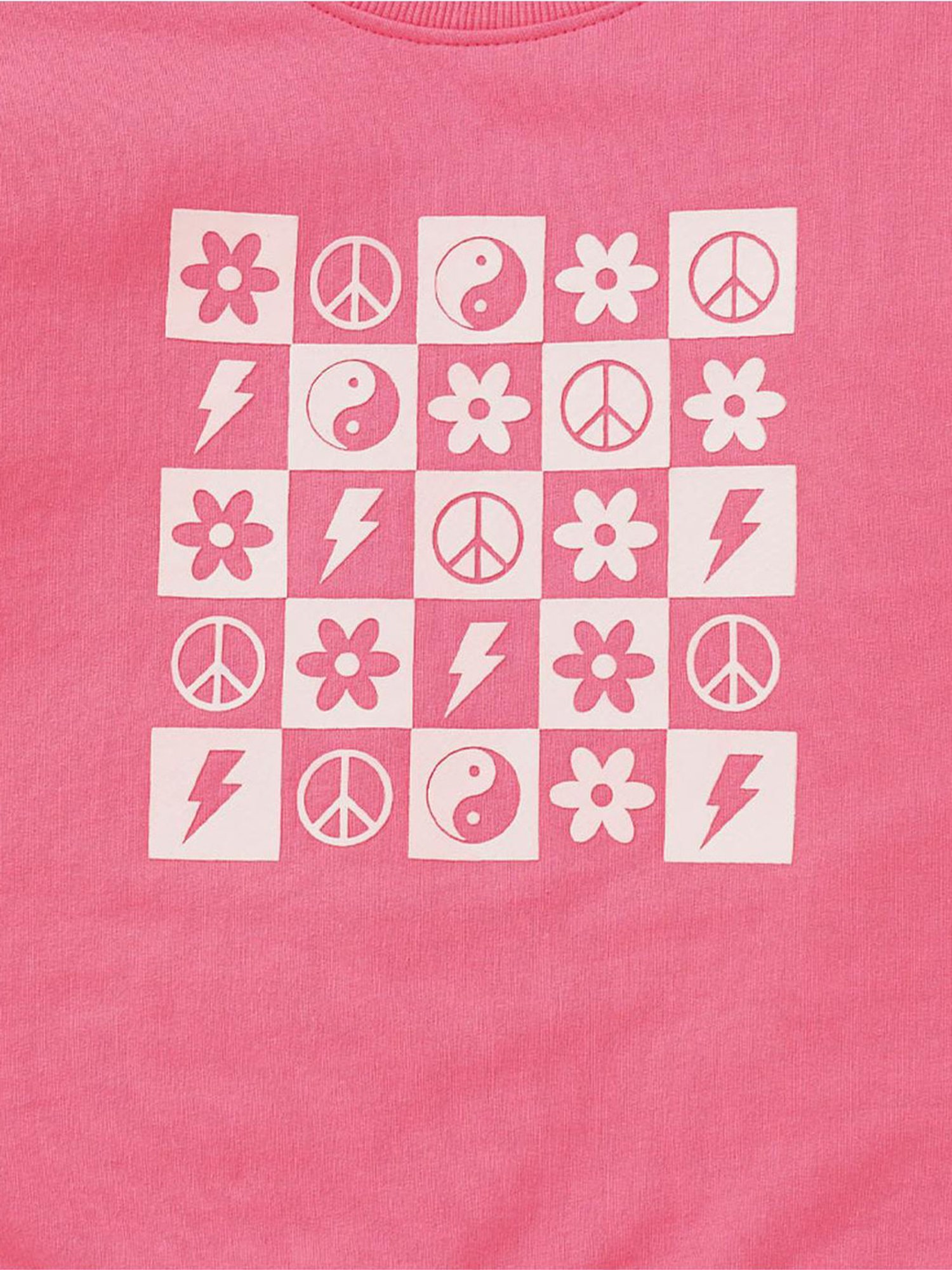 Edheads Kids Pink Cotton Printed Full Sleeves Sweatshirt Set