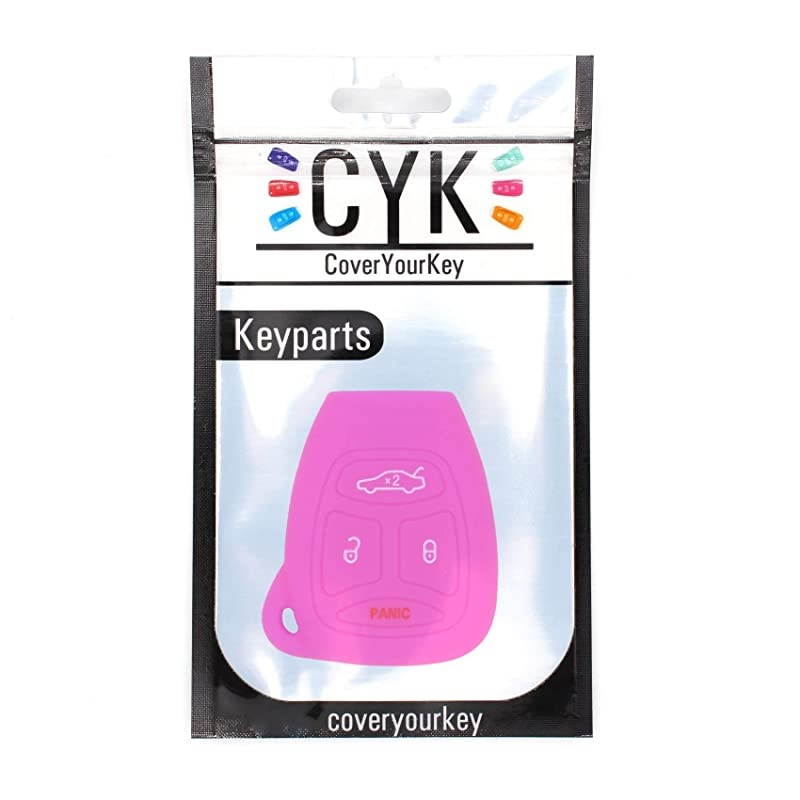 keycover JB for 4 Button Keys Keycover Etui Flip Key protective cover Remote Entry Fob Case (neon pink)