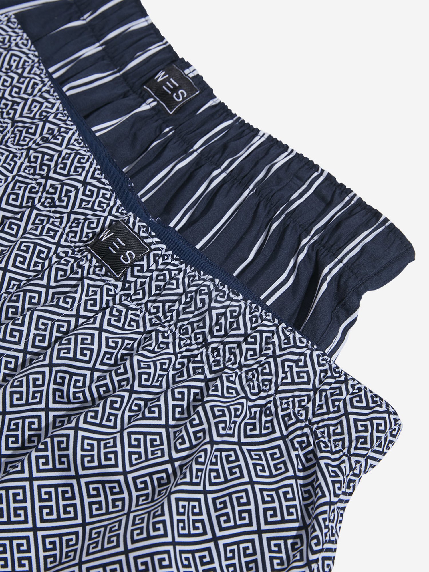 WES Lounge by Westside Blue Printed Boxers - Pack of 2