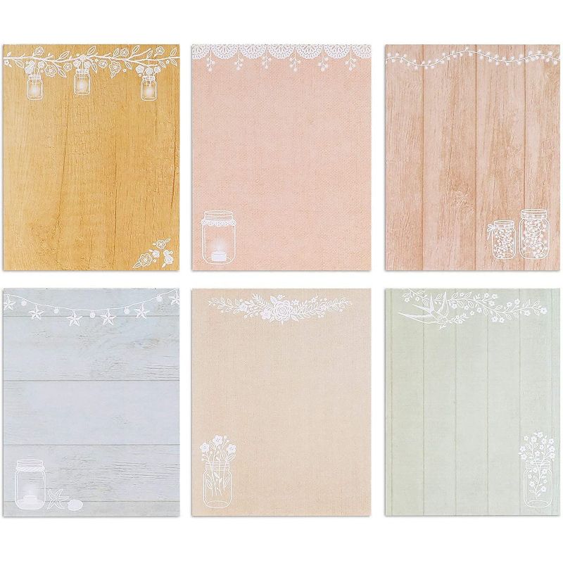 Paper Junkie 6-Pack Mason Jars Memo Note Pads Notepads, 4.5 x 5.5 inch