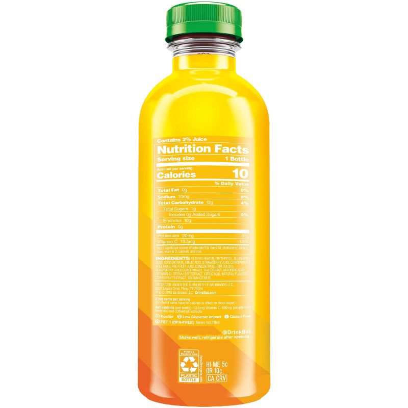 Bai Boost Tangerine Citrus Flavored Water - 18 fl oz Bottle