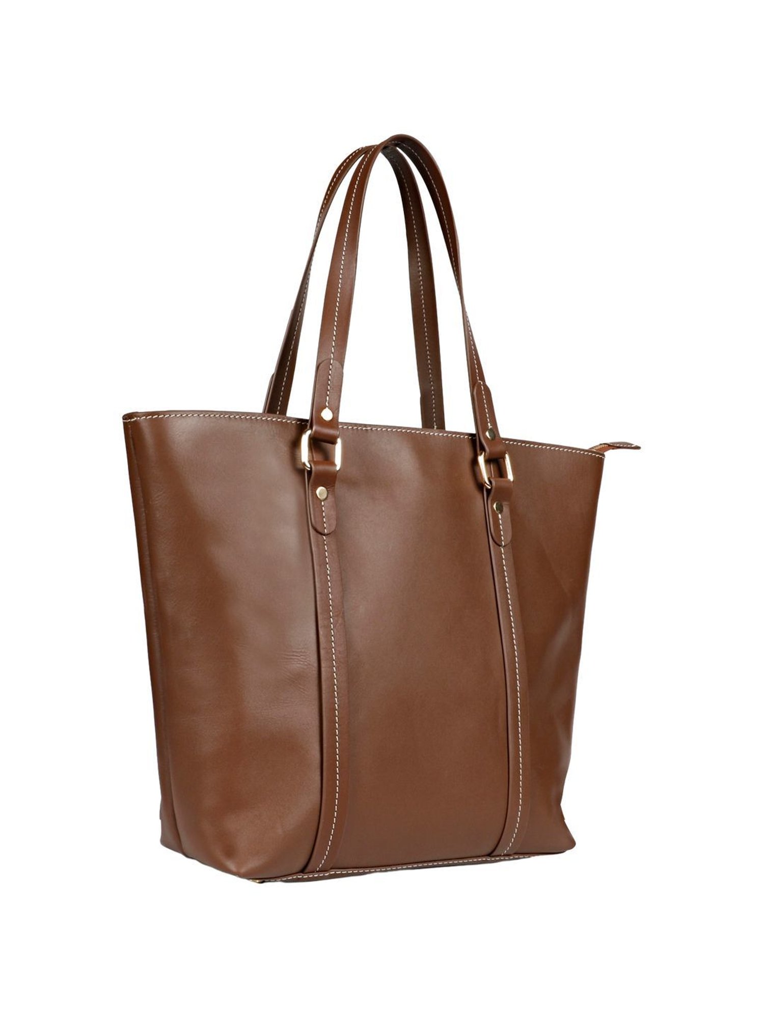 Saint G Brown Solid Medium Shoulder Handbag