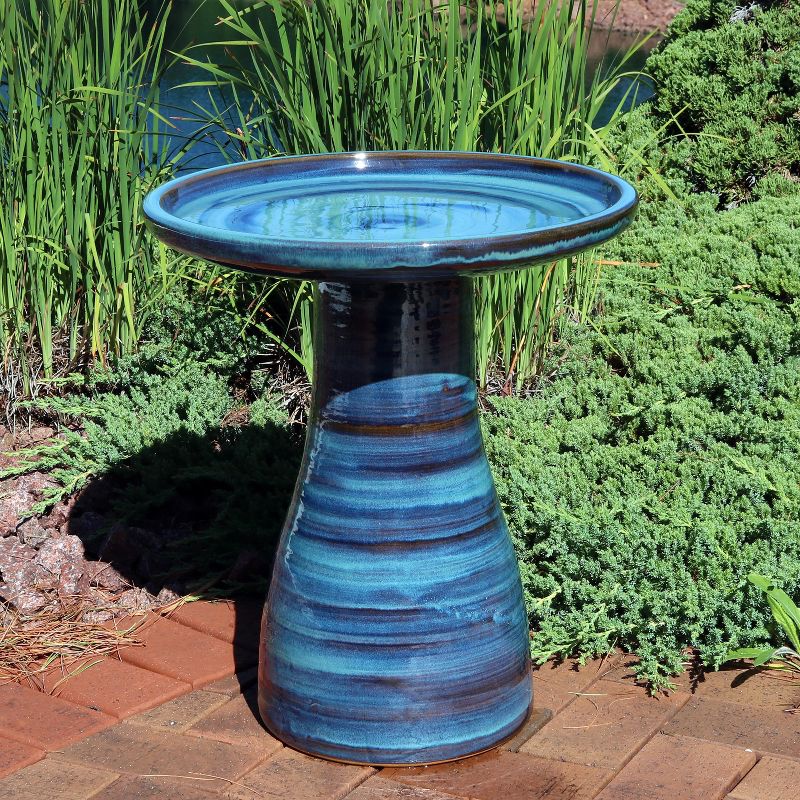 13.5" Classic II Antique Copper Birdbath w/ Rail Mount Bracket - Achla Designs
