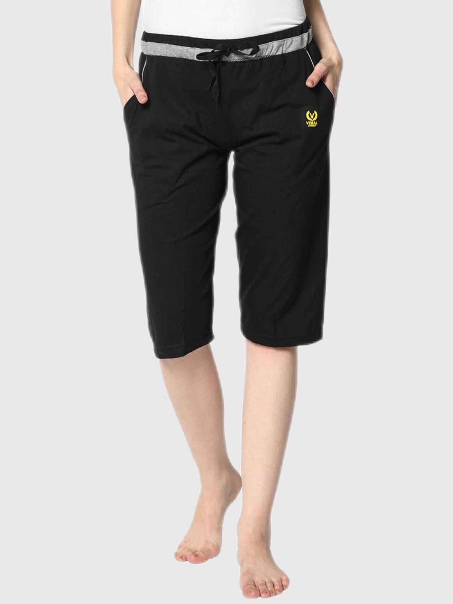 KENDALL + KYLIE Black High Rise Capris