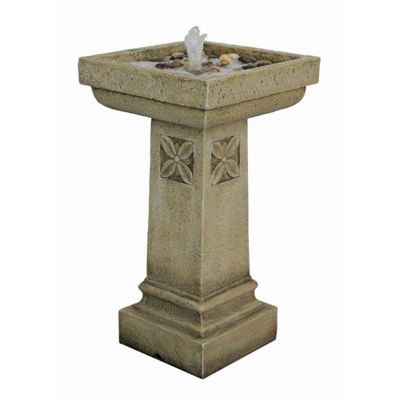 White Chapel Manor Pedestal Garden Fountain - Acorn Hollow