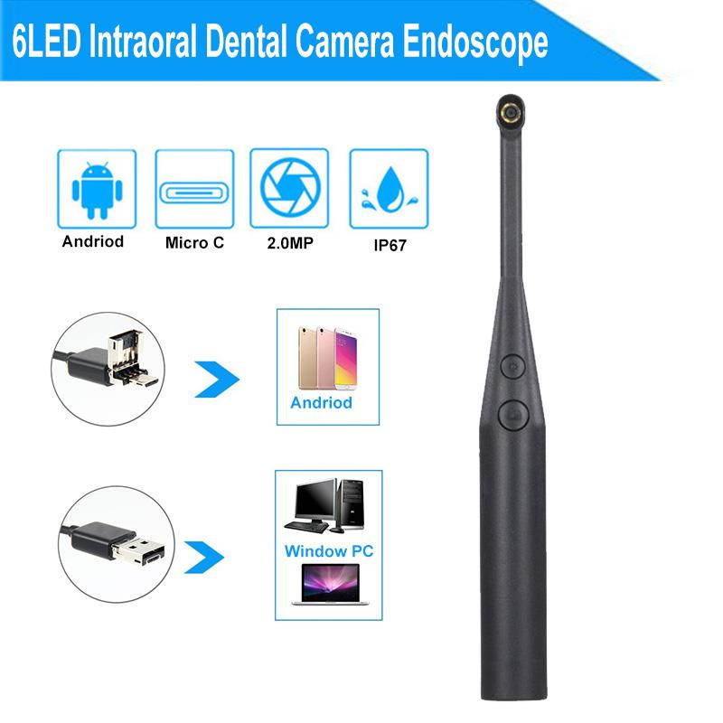 2MP Intraoral Dental Camera Endoscope 6LED USB Micro-check Inspection Oral Real-time