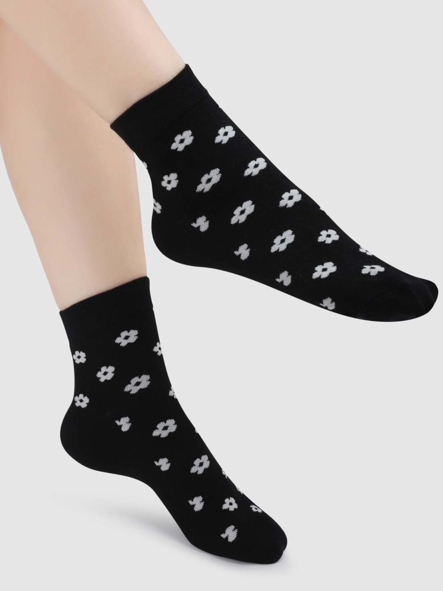 NEXT2SKIN Assorted Color Cotton Ankle Socks - Pack Of 6