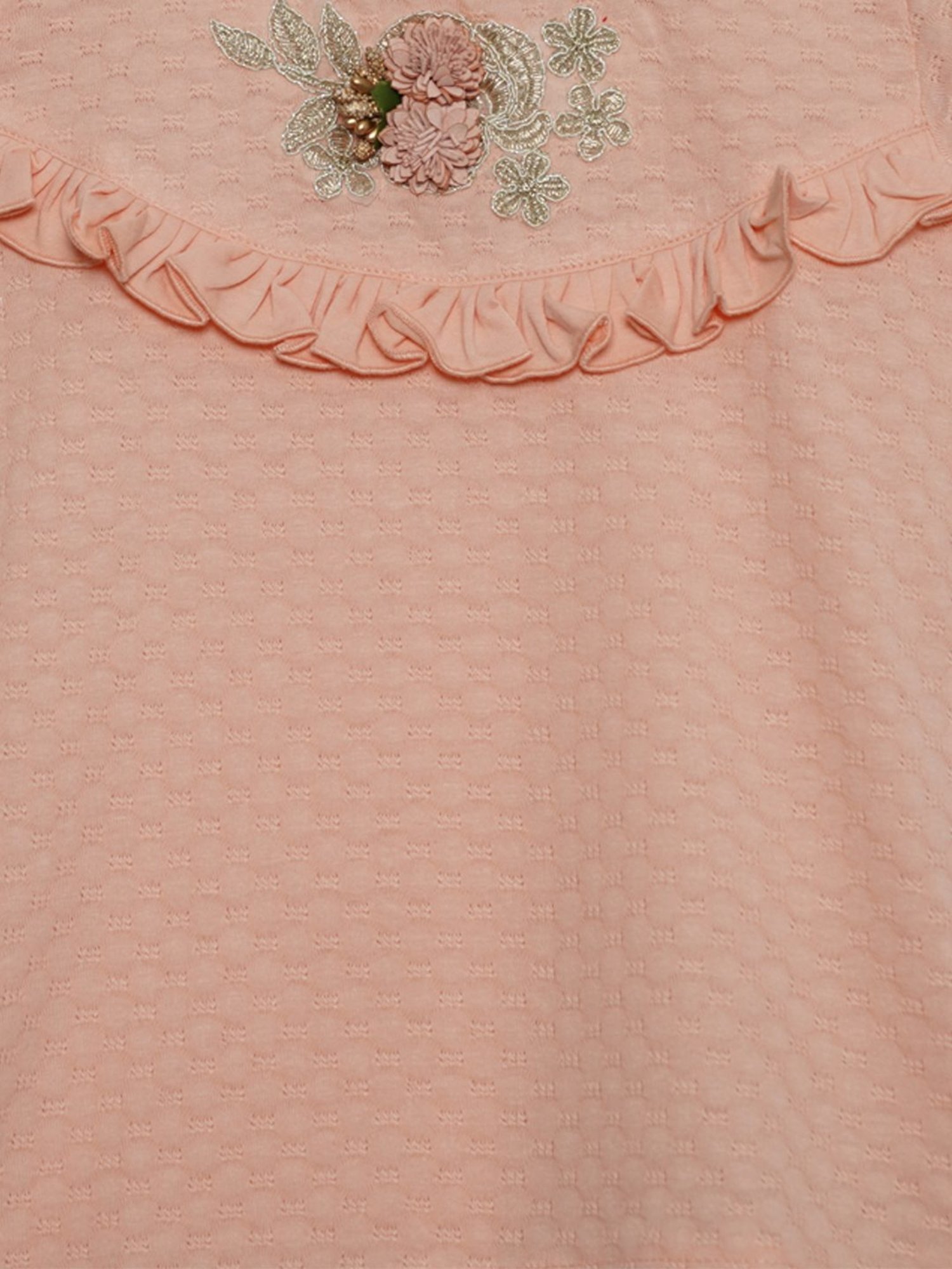 ZIAMA Kids Peach Applique Top